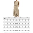 thumbnail image 2 of Mamelucos Sin Mangas Mamelucos sin mangas para mujer Monos de algodón de verano casuales Mujer en general (Caqui L) Kuymtek para Mujer Caqui T XL, 2 of 7