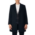thumbnail image 4 of Alpine Swiss Luke Mens Wool Blend Overcoat Single Breasted Topcoat Tailored Notch Lapel Coat Business Professional BLK XL, 4 of 10