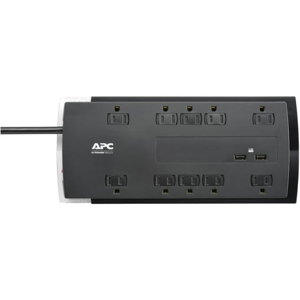 APC 10Outlet Surge Protector 4320 Joule with USB Charging Ports