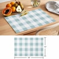 thumbnail image 6 of Green White Plaid Placemats Set of 4 Simple Art Place Mats Table Mats Kitchen Dining Home Outdoor Party Table Decoration, 6 of 9