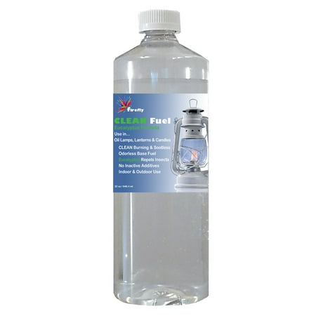Firefly Eucalyptus CLEAN Lamp Oil - Odorless Base Fuel - Smokeless & Sootless - Longer Lasting - Screw-On, Easy-Pour