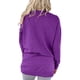 thumbnail image 3 of ICHUANYI Clearance Oversized Tshirts Shirts For Women Solid Workout Sweatshirts Casual Basic Long Sleeve Shirt Classic Crew V-Neck Tops(Purple, M) ICHUANYI WER2023081404092, 3 of 5