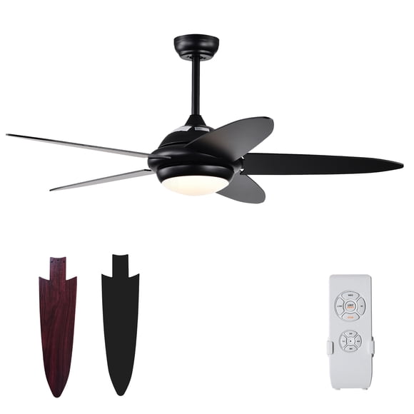 Costway 52" Ceiling Fan with LED Lights & Remote Control 1/2/4/8H Timer & 3 Fan Speeds