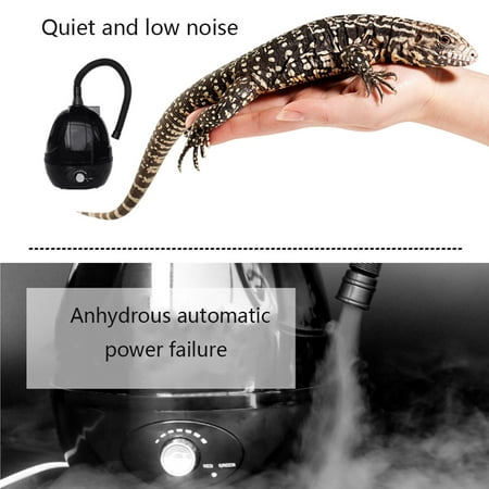 fashionhome Reptile Humidifier 2.5L Amphibians Dry-run Protection Vaporizer Fog Maker Generator ...