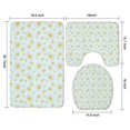 thumbnail image 3 of Light Blue Daisy Flower Pattern Bathroom Rugs Sets 3 Piece,Toilet Cover Set,Absorbent Non Slip Bathroom Mats Sets with U-Shaped Contour Rug Toilet Rug Set, 3 of 5