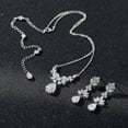 thumbnail image 2 of Teardrop Wedding Bridal Jewelry Set For Brides Women Birdesmaid, Crystal Rhinestone, 2 of 3