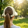 thumbnail image 2 of Risckoth Women's Ponytail Hat Wide Brim Foldable High UV Protection Hiking Beach Sun Cap, 2 of 8