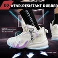 thumbnail image 4 of Novetra Unisex's Basketball Shoes Anti Slip Outdoor Fashion Training Sports Running - WHITE PURPLE3_11, 4 of 6