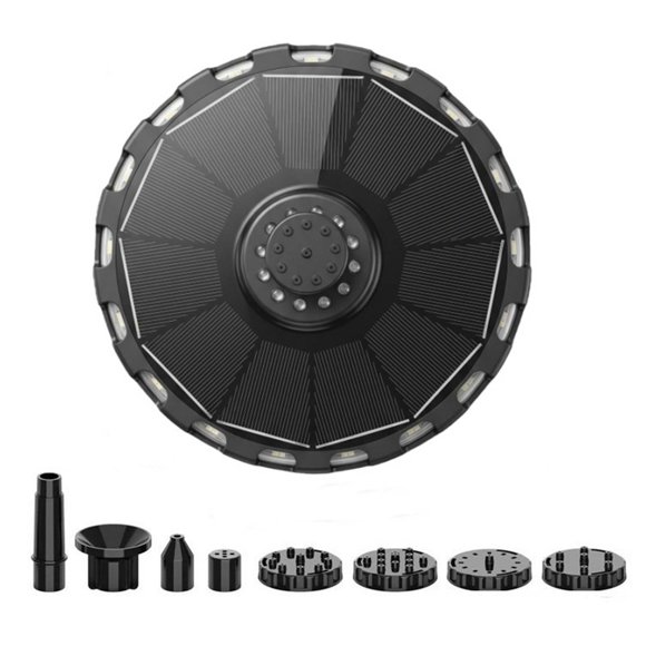 SolarFountain, Solar Bird BathPump with 6 Nozzles, 2026 Upgraded FreeStanding Floating Solar Powerful Water FountainPump for Bird Bath, Garden, Pond, Pool and Outdoor
