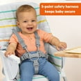 thumbnail image 6 of Bright Starts Dine Delight Compact Folding High Chair with 3-Section Plate, Unisex, Infant to Toddler, 6 of 9