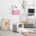 thumbnail image 5 of Cube Storage Bins, Collapsible Fabric Storage Cubes Bins, 11 Inch Cube Storage Bins with Handles, Foldable Storage Cubes (White/Beige, 6Pack), 5 of 15