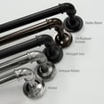thumbnail image 7 of Better Homes & Gardens 1" Industrial Pipe Single Curtain Rod 42-120" Oil Rubbed Bronze, 7 of 7