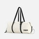 thumbnail image 5 of Bolsa de viaje de lona, ​​bolso de hombro de gran capacidad, resistente al agua, plegable y enrollable. M blanco, 5 of 9