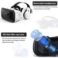 thumbnail image 2 of 2022 VR Headset Compatible with iOS/Android 3D Virtual Reality Glasses with remote Controller Headphones Adjustable 3d Glasses, 2 of 6