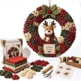 thumbnail image 2 of 3D Fabric Poke Wreath DIY Kit, Christmas Wreath DIY Kit for Adults, Art Craft Kit, Beginner-Friendly Holiday Wreath Making Kit & Door Decor, 2 of 7