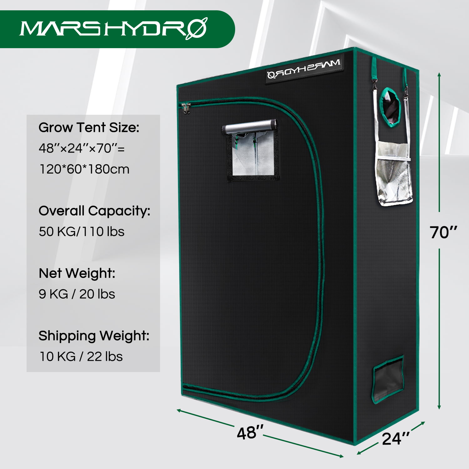 GROW BOX GROW TENTS HYDROPONIC GROW ROOMS ALL SIZES! 