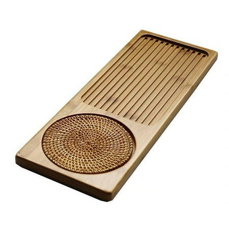 

SUKIY Tea Tray Serving Tray Gongfu Tea Table Box with Water Storage Drainage