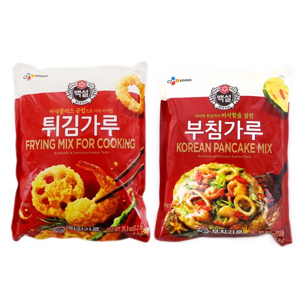 CJ Beksul Korean Panckage MIx & Frying MIx 2 Packs (1kg Each)
