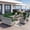 Dark Green, variant on 11-Piece Outdoor Patio Furniture Set with Rocking Swivel Chair, Wicker Rattan Sectional Sofa Conversation Set with 55,000 BTU Fire Pit Table, Backyard Furniture,Off-White