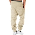 thumbnail image 3 of FRSASU Men's Cargo Sweatpants Casual Fleece Sweatpants Loose Fit Athletic Fashion Pants for Men Beige 10(XL), 3 of 6