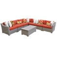 thumbnail image 1 of Ensemble de Meubles de Patio en Osier d'Extérieur 8 Pcs en Tangerine, 1 of 2