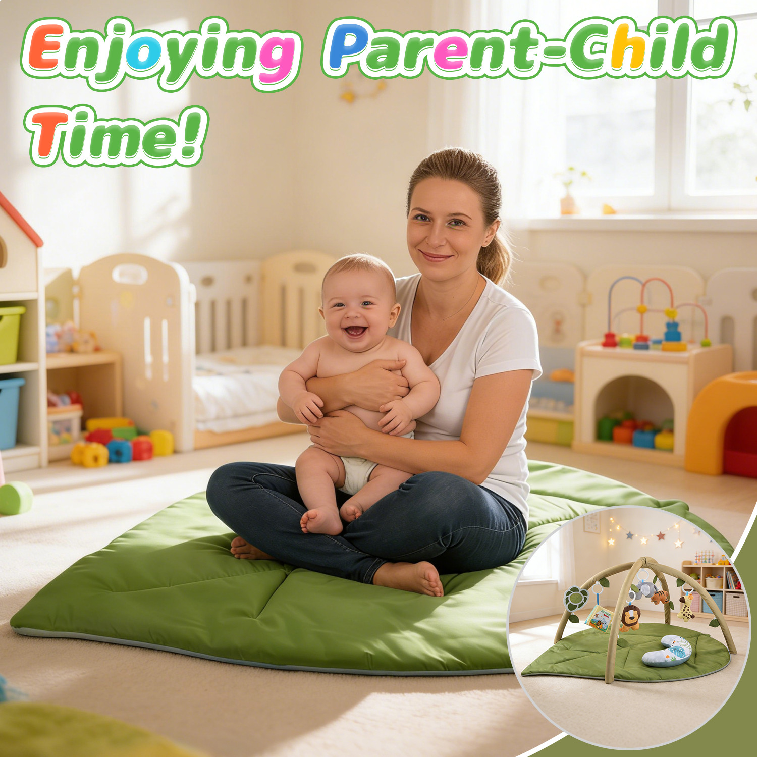 JoyStone Leaf-Shaped Baby Gym Play Mat photo 6
