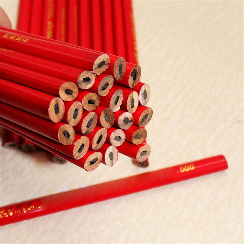Giaone 100Pcs Professional Drafting Pencils Ergonomic Oval Grip Woodworking Pencil