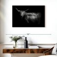 thumbnail image 3 of Elephant Stock Hello Highland Cow Wall Art - Horizontal Canvas Wall Art - Living Room Wall Decor - Animal Canvas - Black And Gray Decor By Photoinc Studio - 36" x 24", 3 of 8