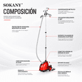 thumbnail image 3 of Plancha De Vapor Vertical SOKANY Color Rojo, 3 of 9