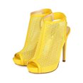 thumbnail image 5 of New Women Liliana Trista-24 PU Mesh Peep Toe Platform Stiletto Ankle Bootie, 5 of 6