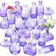 thumbnail image 1 of Juego de jarrones DOLEEYAE de cristal morado, 24 jarrones pequeños con forma de cogollos a granel, 1 of 7