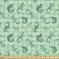 thumbnail image 2 of Ambesonne African Fabric by the Yard Upholstery, Exotic Lizard Reptile, 1 Yard, Green Mint, 2 of 5