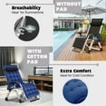 thumbnail image 6 of Lilypelle Zero Gravity Chair with Breathable Mat&Tray Outdoor Lounge Chair Reclining Folding Chaise for Patio Lawn Beach Pool, 6 of 12