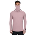 thumbnail image 5 of Kalauyu Mens UPF50+ Sun Protection Hooded Long Sleeve Shirts Stretch Casual Basic Tops Thumb Hole Rash Guard Shirts Fishing Hiking Tops, 5 of 8