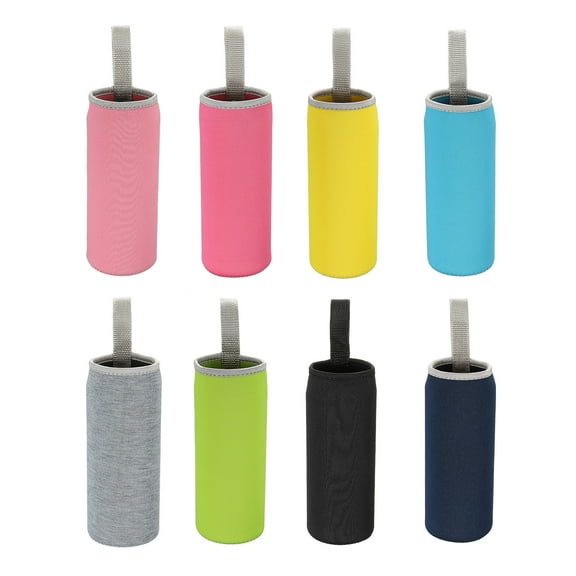 Uxcell 500ml Neoprene Carrier Glass Bottle Sleeve Water Bottle Sleeve Colorful 8 Pack