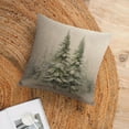 thumbnail image 6 of Pillows Cover Snowy Pine Trees with Snowflakes Decorative Throw Pillow Covers Christmas Fir Tree Winter Snow Landscape Sofa Pillow Cover 18"x18" Gifts for Home Decor, 6 of 7