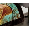 thumbnail image 4 of Chezmoi Collection Heavy Thick Korean Style Faux Mink Blanket Single Ply 9 Lbs, Reversible 750GSM Thick Silky Soft Plush Raschel Mink Blanket, 85" x 95" Asia King Size, Deers, 4 of 9