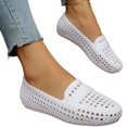thumbnail image 4 of Willtoo Women's Hollow Out Flat Jelly Sandals, Solid Color Round Toe PVC Slip On Shoes, Casual Summer Beach Sandals, 4 of 6