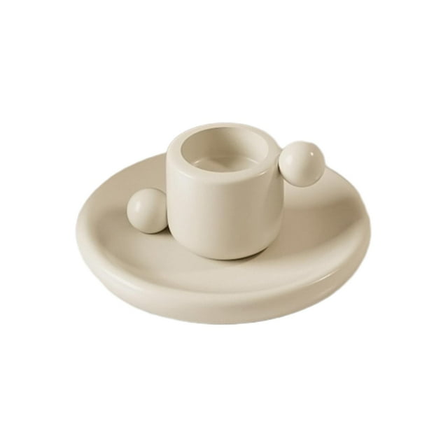 Portavelas cónico de cerámica con mango, soporte para velas, decoración decorativa de estilo nórdico para decoración de baño, versátil Estilo C