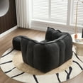 thumbnail image 4 of Soft Bean Bag Chair with High Resilient Foam, Square Lazy Sofa with Footstool - Comfortable Chenille Cover for Adults, Ideal for Living Room, Bedroom, Gaming, Reading & TV, 4 of 9