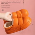 thumbnail image 4 of Zapatillas de algodón impermeables de suela gruesa para el hogar, para mujer, para uso exterior en invierno, con bolsa y tacón, antideslizantes, para parejas, cálidas, acolchadas de algodón, 4 of 6