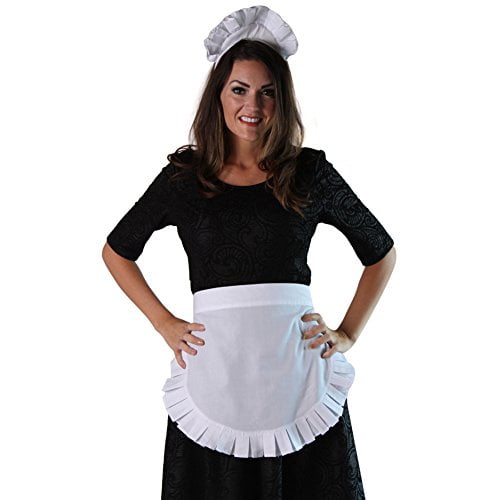 Making Believe French Maid Apron & Headband Set | Maid Costume | White Apron Costume