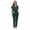 Dark Green, variant on Women's Scrub Set - Soft Stretch V-Neck Top & Elastic Waist Jogger Uniform, 8 Colors
