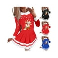 thumbnail image 3 of Gvmfive Women Christmas Dresses Xmas Printed Long Sleeve Skater Dress, 3 of 5
