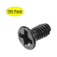 thumbnail image 1 of Uxcell M2 x 4mm/0.16" Tornillo de fijación Phillips recubierto de zinc negro 150 paquetes, 1 of 5