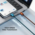 thumbnail image 4 of Aioneus 60W USB C to USB C Cable, [3 Pack 6FT] Fast PD Charging Cord Nylon Braided C to C Cable Compatible with iPhone 17/16/15, Samsung Galaxy S24/S23/S22/S21, MacBook, 4 of 7