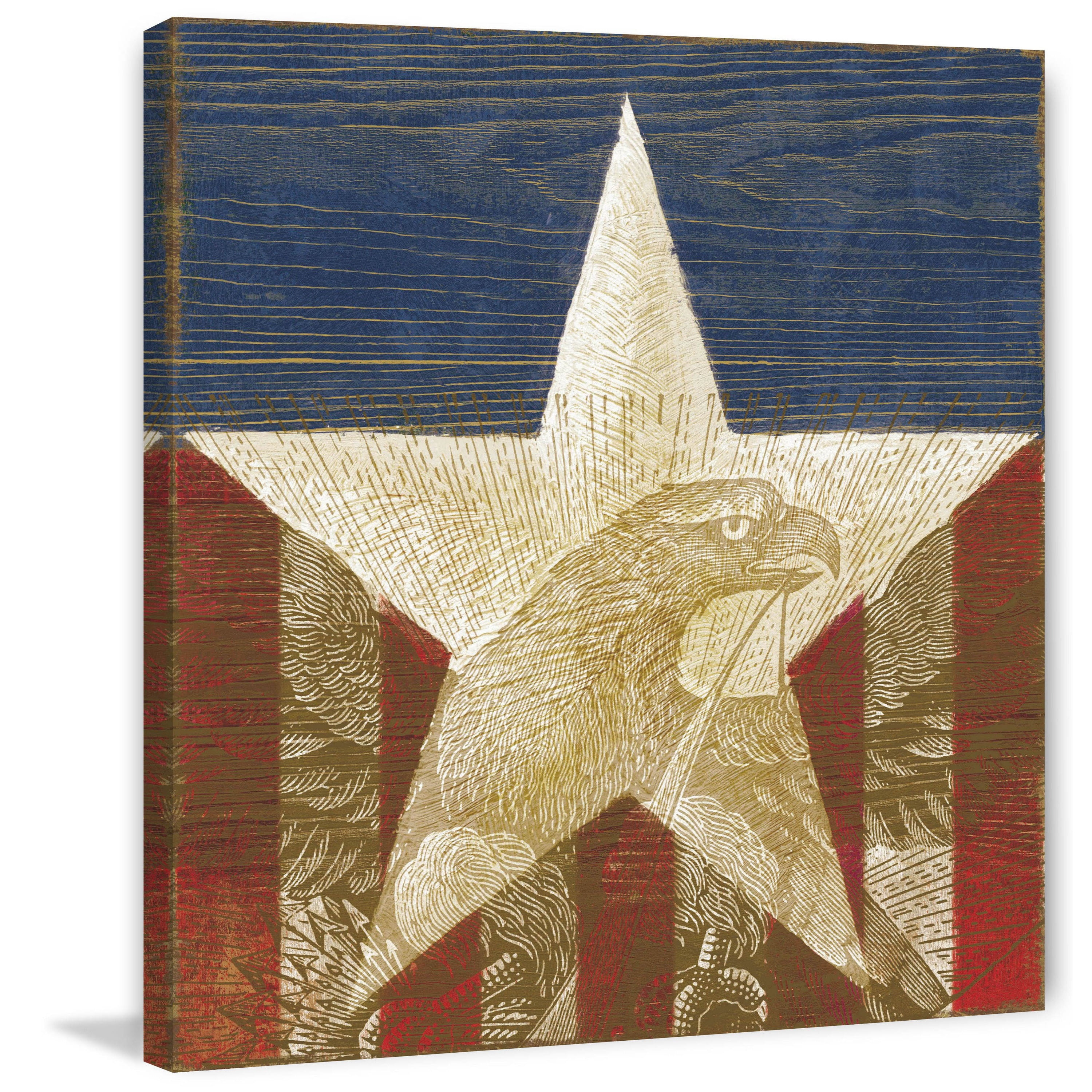 Marmont Hill "Stars and Stripes II" Painting Print on Canvas