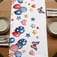 thumbnail image 5 of Table Runners 72 Inches Long Dress Scarves, Independence Day Farmhouse Kitchen Table Runner, Coffee Tablerunners, Flag Balloons Butterflies Watercolor 18x72 Inch, 5 of 9