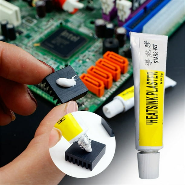 Fiudx Decoraciones navideñas para interiores Adhesivo térmico disipador de calor yeso conductor compuesto adhesivo pegamento conjunto 5g