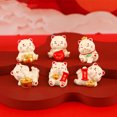 thumbnail image 3 of Home Decor Car Decor Crafts Creative Resin Miniature Decoration Micro Landscape Fortune Cat Mini Lucky Cat Ornaments 2(SPRING COUPLETS), 3 of 6
